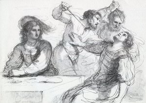 Streit über ein Spiel, 1764 von Francesco Bartolozzi